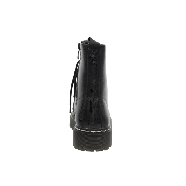 Tył lakierowanych botków damskich Black Patent