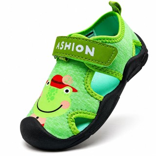 Sandały dziecięce barefoot żabka zielone szybkoschnące na rzep lekkie oddychające OUTLET Ashion