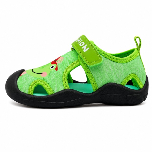 Dziecięce sandały barefoot szybkoschnące zielone na lato Ashion