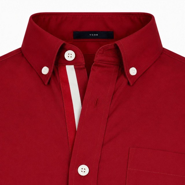 koszula męska bordowa slim elegancka długi rękaw bawełna