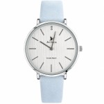 Zegarek damski So Charm błękitny skórzany pasek japoński mechanizm kwarcowy OUTLET