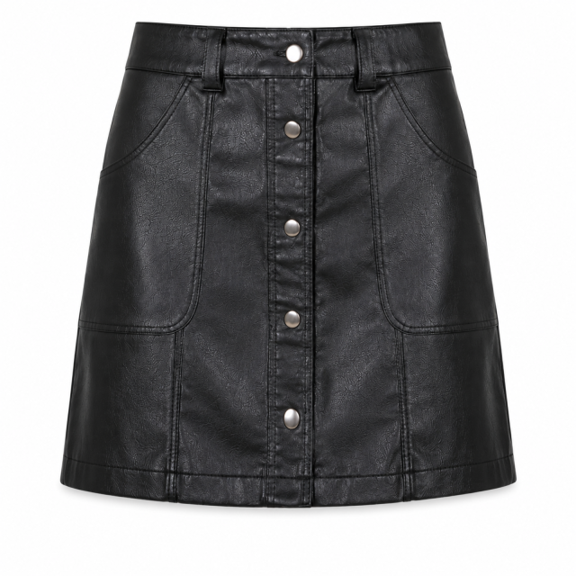 Spódnica damska Leg Vanilla z imitacji skóry czarna S (2).png