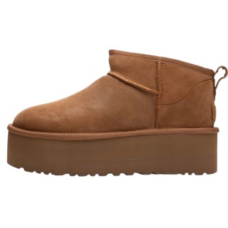 UGG Classic Ultra Mini Platform 5cm Chestnut Brązowe Damskie Buty Zamszowe Platforma 5 cm 