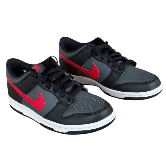 Nike Dunk Low GS 38 czarne szare czerwone sneakersy – widok pary