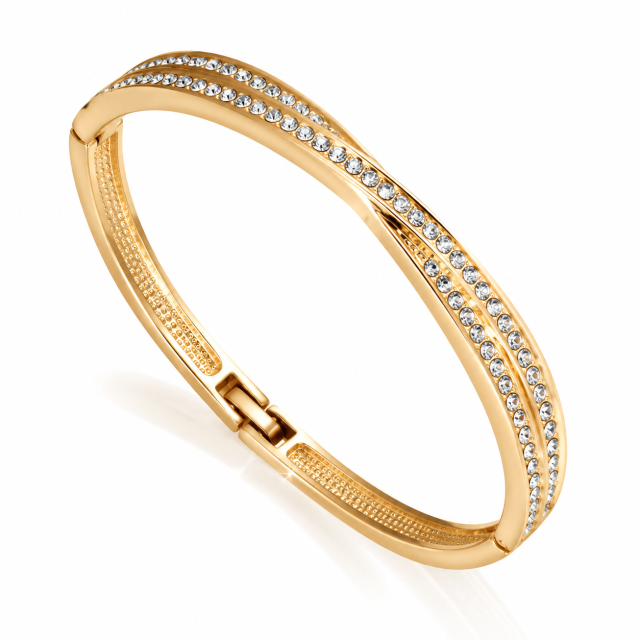 Bransoletka Philip Jones złota z kryształami Swarovski®