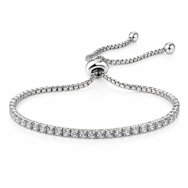 Bransoletka przyjaźni Philip Jones z kryształami Swarovski® – srebrzysta