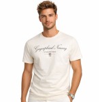 Koszulka Męska Bawełniana Kremowa Geographical Norway ILLUMINE CREAM DB MEN
