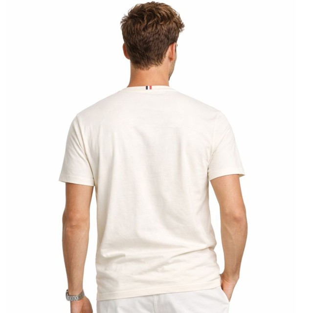 Koszulka męska Geographical Norway Illumine Cream DB Men – widok z tyłu na modelu