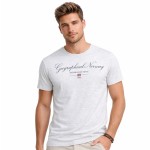 Koszulka Męska Bawełniana Szara Geographical Norway Blended Grey DB MEN