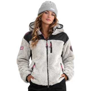 Polar Damski Szary z Kapturem Geographical Norway Telodia Lady Grey