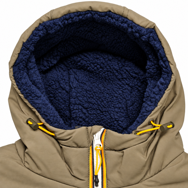 Kurtka Polarowa Męska Geographical Norway Terpa Navy MEN – kaptur z polarowym wnętrzem