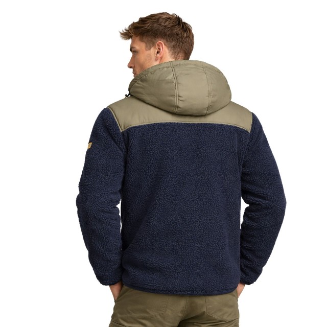 Kurtka Polarowa Męska Granatowa Geographical Norway Terpa Navy MEN – tył