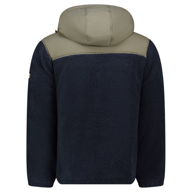 Kurtka Polarowa Męska Granatowa Geographical Norway Terpa Navy MEN – widok z tyłu