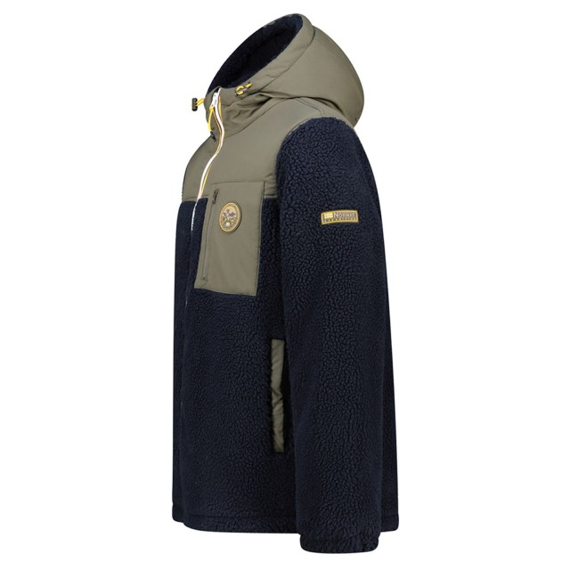 Kurtka Polarowa Męska Granatowa Geographical Norway Terpa Navy MEN – profil boczny