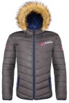 Kurtka męska Nebulus Ariola – pikowana z kapturem ze sztucznym futrem