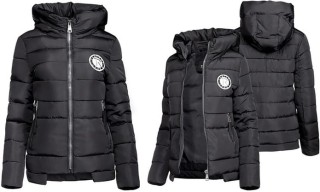 Kurtka damska zimowa pikowana kaptur lekka Trisens