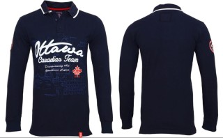 Męska koszulka polo z długim rękawem  Canadian Peak Karandeo