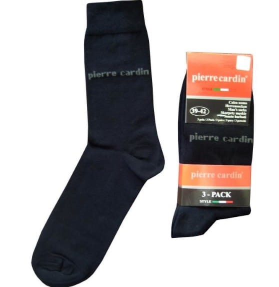 skarpety męskie czarne do garnituru marki Pierre Cardin