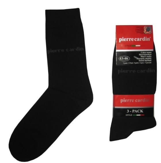 skarpety męskie czarne do garnituru marki Pierre Cardin