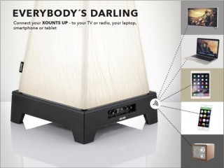  Głośnik XOUNTS z 360-stopniowym dźwiękiem stereo i ciepłym oświetleniem 