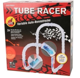 Tor wyścigowy Easymaxx „Tube Racer” - 27 sztuk z efektem Led