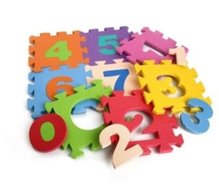Puzzle mats  -mata edukacyjna 36 szt numerów i liczb