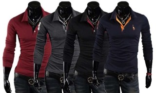 Koszulka męska polo z długim rękawem w 7 kolorach