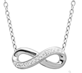 Naszyjnik Ah! srebrny z kryształami Swarovski