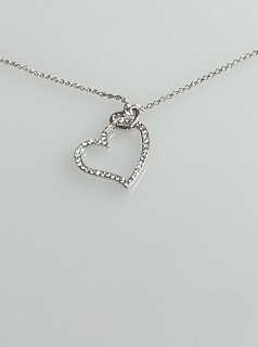 Łańcuszek z zawieszką dwa serca