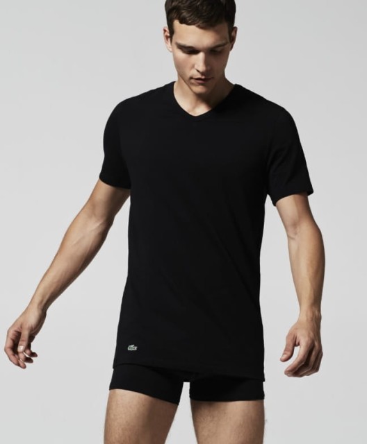 Lacoste podkoszulki  czarne  v-neck 1.jpg