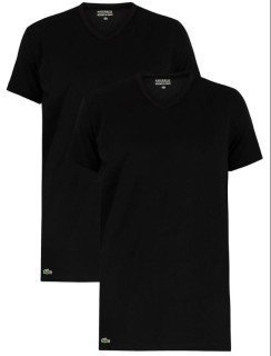 Lacoste  bawełniane koszulki V-Neck, czarne- opakowanie 2szt