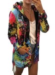 Bluza damska rozpinana z kapturem 3D Graffiti Art – Splash Ink