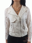 Żakiet damski ramoneska z koronką elegancki OUTLET