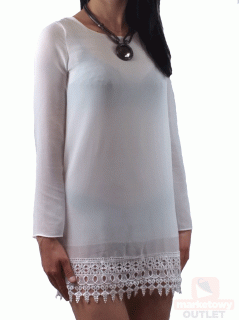 Tunika - sukienka z gipiórą