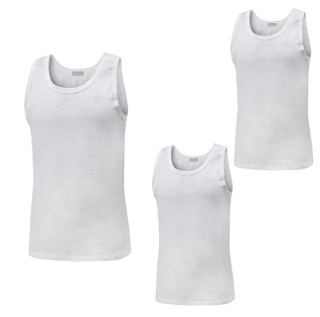 Liabel pokoszulek meski bez rękawów biały Op. 3 szt