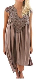 Sukienka plażowa koronkowa z szyfonu