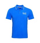 Męska koszula polo EA7 Emporio Armani niebieska